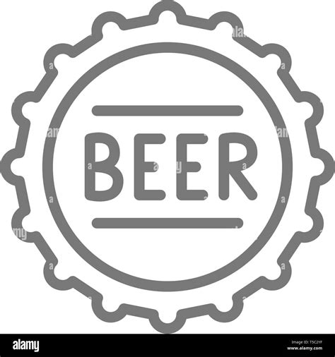 Beer Bottle Cap Icon Simple Stock Vector Images Alamy