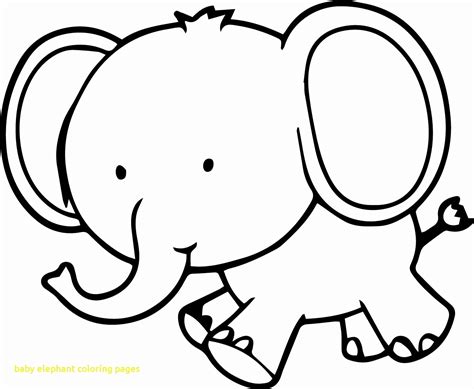 Cute Baby Elephant Coloring Pages At Free Printable