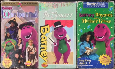 Barney Friends Vhs Lot Of Mother Goose In Concert Once Upon A The