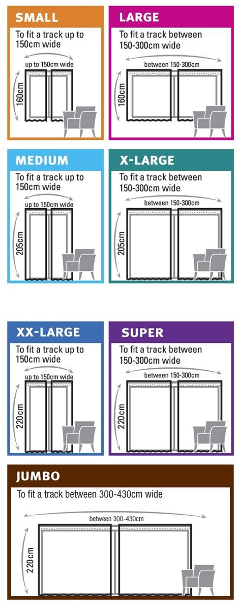 Curtain Rod Size Chart