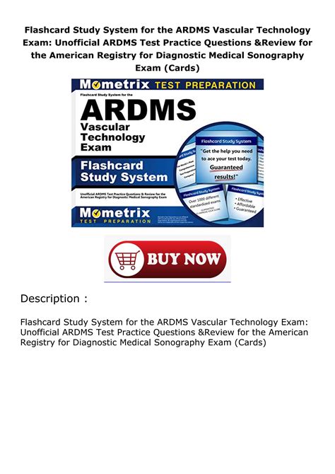 Download️ Free Pdf Flashcard Study System For The Ardms Vascular