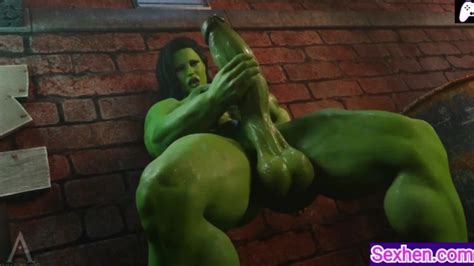4k She Hulk Futa Massage And Masturbate His Big Green Penis To Cum 3d Hentai Animationsp130