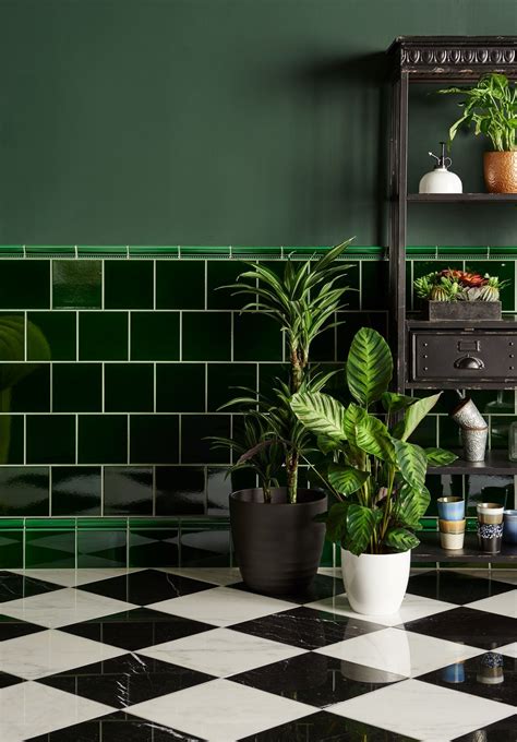 Victorian Green Field Tiles Skirting And Borders From Original Style