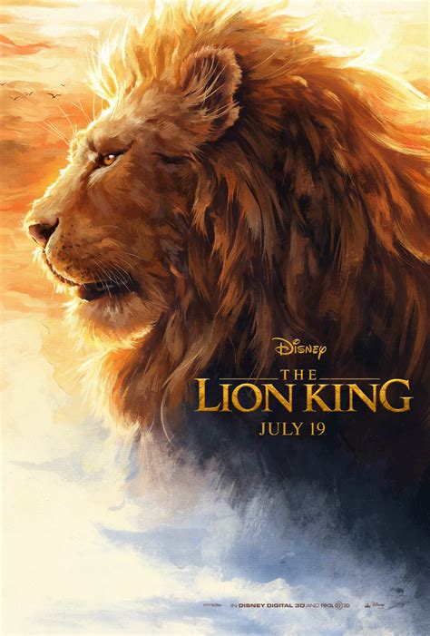 The Lion King Poster From Disneys Live Action Movie Which Is Being