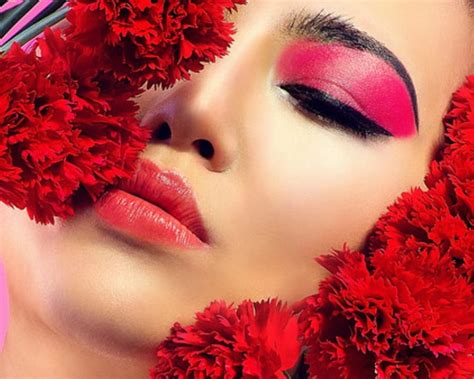 Pretty Face Flowers Face Woman Makeup Hd Wallpaper Peakpx