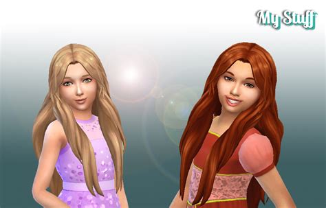 Mystufforigin Enchanted Hairstyle For Girls ~ Sims 4 Hairs