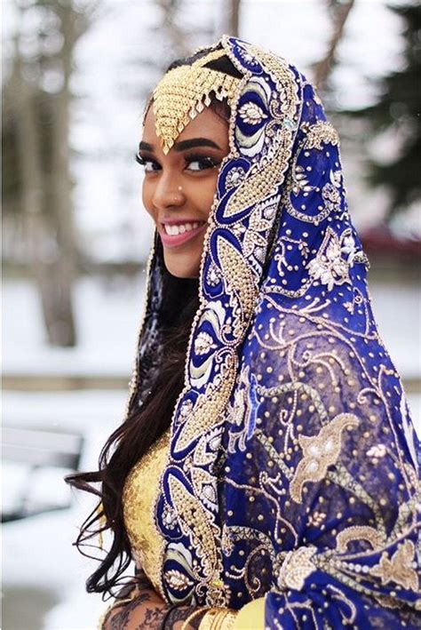 Ethiopian Bridal Veil With Blue And Gold Accents