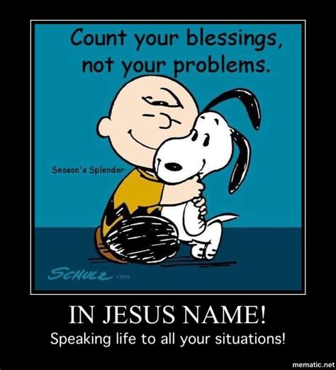 Blessings Likeable Quotes Snoopy Quotes Christian Cartoons
