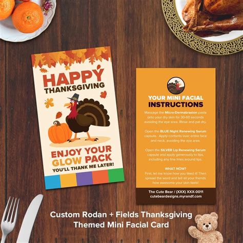 Here we celebrate the success of a few unique individuals to demonstrate what is possible with rodan + fields. Custom Rodan + Fields Thanksgiving Mini Facial Card ...