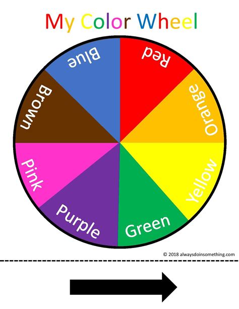 Burst the balloons in the correct order to spell the word. Free Printable Color Wheel | Preschool colors, Color wheel ...