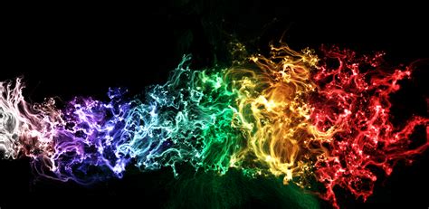 Rainbow Flames By Kikielzinga On Deviantart