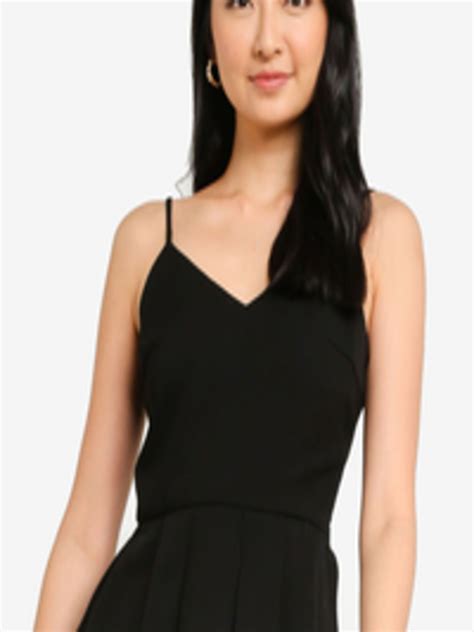 Buy ZALORA BASICS Women Black Ruffles Shoulder Strap Peplum Top Tops For Women Myntra