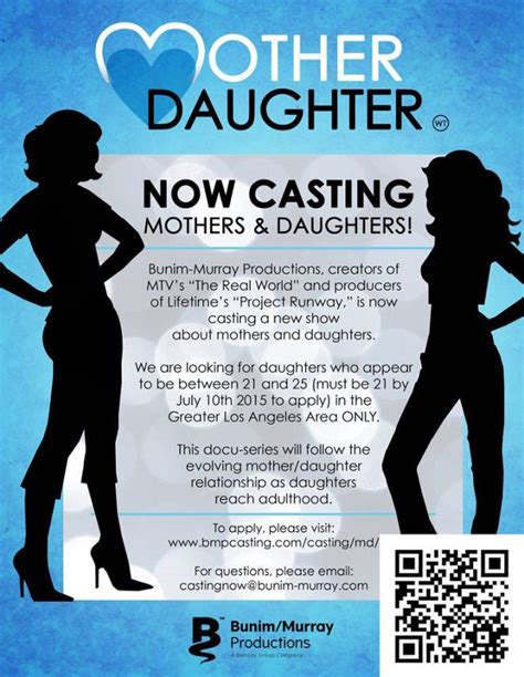 Major Production Company Now Casting Moms And Their Adult Daughters In