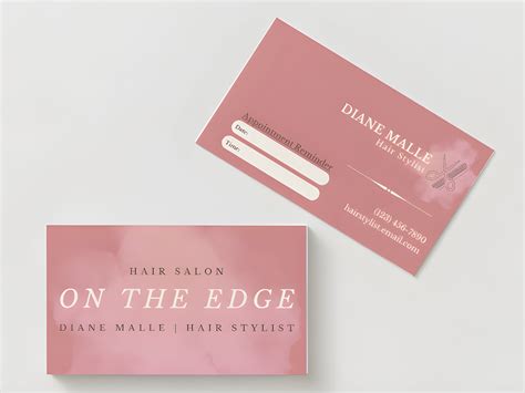 Terracotta Beauty Business Card Template Editable Hair Salon