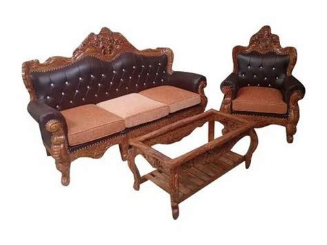 Brown 4 Seater Wooden Sofa Set For Home At Best Price In Saharanpur