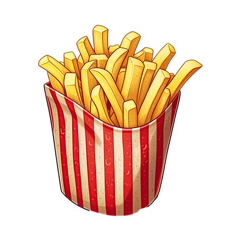 Delicious French Fries Clipart Crispy Fast Food Illustration For Snack