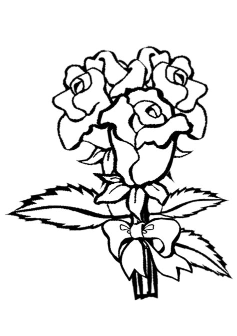 Rose Coloring Pages Printable Free Printable World Holiday