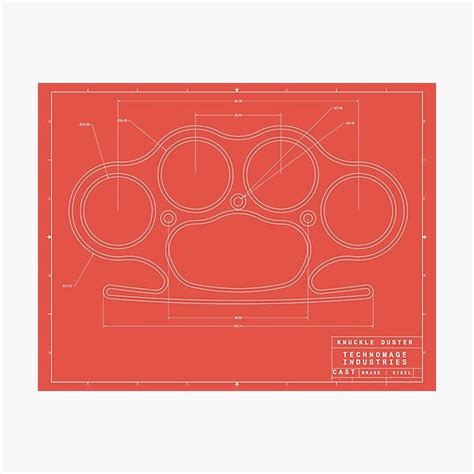 Knuckle Duster Schematic Photographic Print By Aromis Redbubble