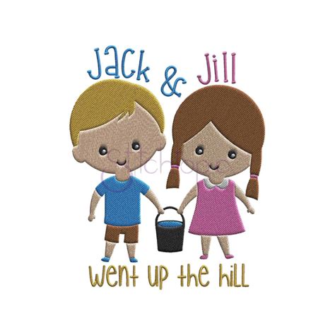 Nursery Rhymes Jack And Jill Embroidery Design Stitchtopia