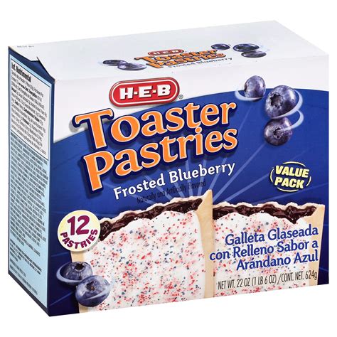 H E B Frosted Blueberry Toaster Pastries Value Pack Shop Toaster