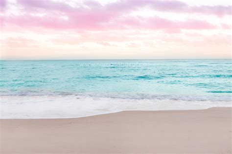 Pastel Ocean Sunrise Digital Backdrop Etsy