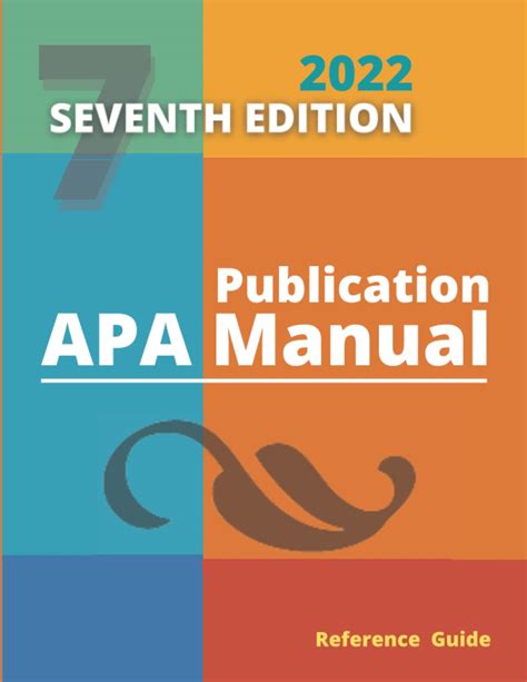 Buy Apa Manual 7th Edition 2022 Style Guide Guidelines For Apa