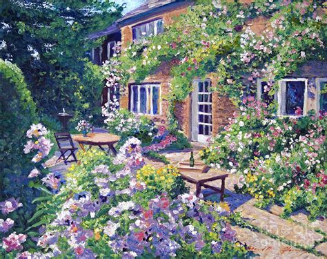 English Courtyard Painting By David Lloyd Glover Pixels