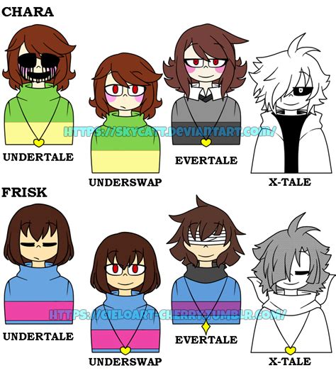 Chara And Frisk Multiverse By Thecherryblue On Deviantart
