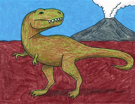 Easy Cartoon T Rex Drawing Cute How To Draw A T Rex Dinosaur Easy