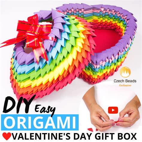 Rainbow Color 3d Origami Folded Paper Scrapbooking Heart Jewelry T