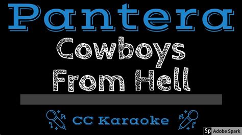 Pantera • Cowboys From Hell Cc Karaoke Instrumental Lyrics Youtube