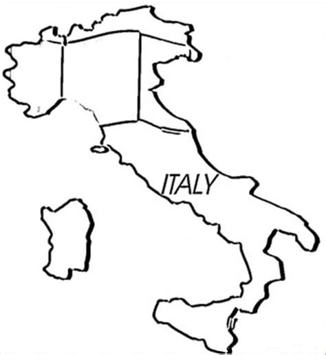 Mapa De Italia 3 Para Colorear Colorear Imágenes