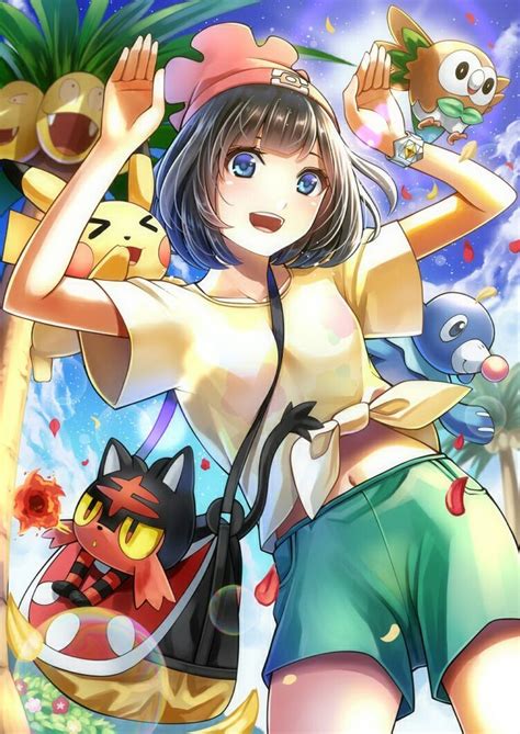 Sun And Moon Female Protagonist Pokemon Sun Pokemon Anime