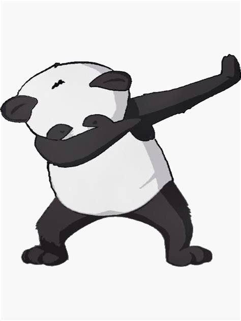 Cute Panda Dabbing Sticker By 5m Sm Redbubble