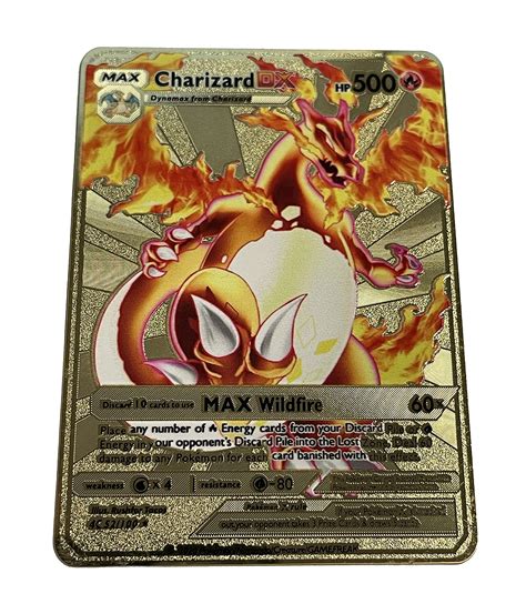 Buy Charizard Dx Pokemon Gold Card Collectors Rare Shiny Gold Card