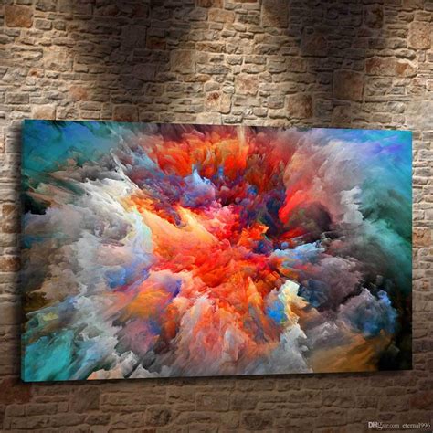 2019 Abstract Colorful Clouds Art 24x36inchmodern Abstract Canvas Oil