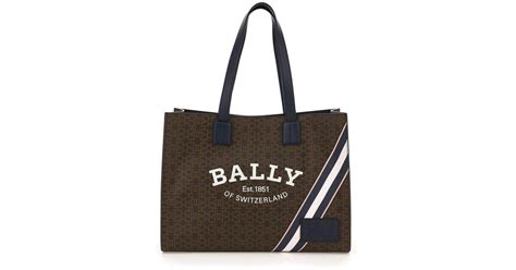 Bally Leather Crystalia Top Handle Tote Bag In Brown Lyst Australia