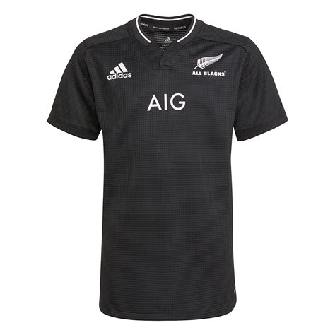 Adidas Kids All Blacks Home Rugby Shirt 2022 Short Sleeve Rugbystore