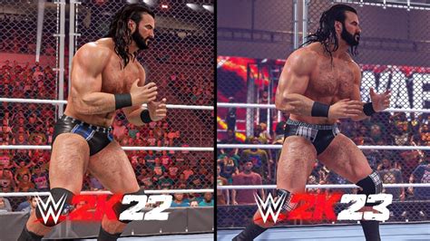 WWE 2K23 Vs WWE 2K22 Graphic Comparison YouTube