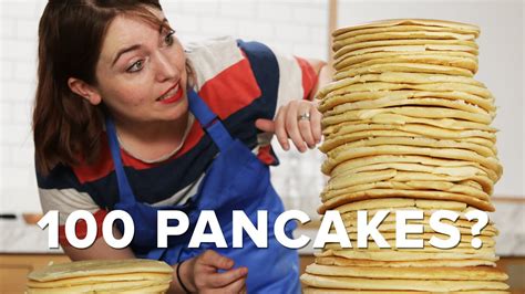 Can You Stack 100 Pancakes Tasty Youtube
