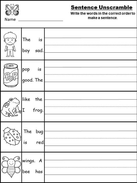 10 Printable Write The Sentence Worksheets Made By Teachers Kindergarten Sentence Writing
