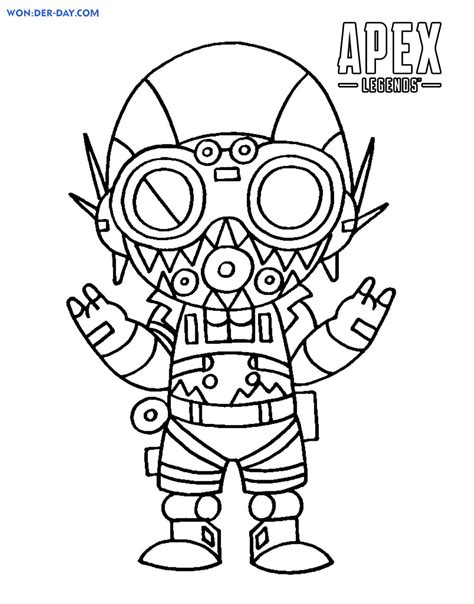 Bloodhound Apex Legends Coloring Page Caustic Apex Legends Coloring