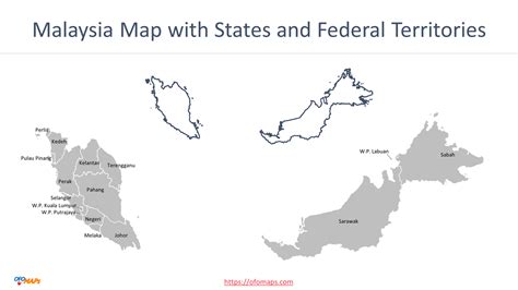 Malaysia Map With State Districts Bundle Ofo Maps