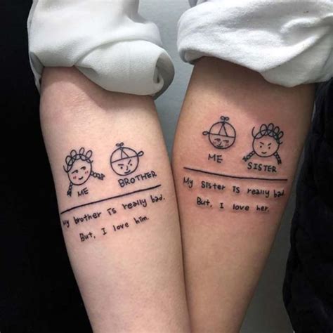 celebrate the sibling bond with these matching brother and sister tattoos