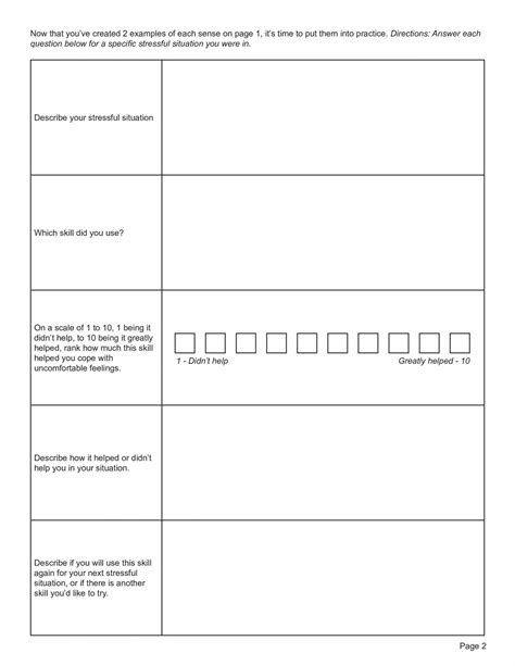 Dbt Self Soothe Worksheet Therapybypro