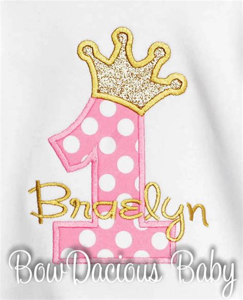 Baby Girl First Birthday Bodysuit Royal Princess Baby Girl Etsy