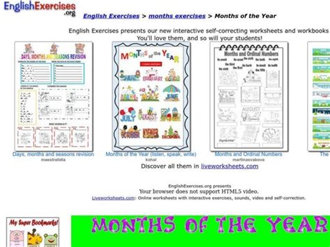 Months Of The Year Interactive For 2nd 4th Grade Lesson Planet