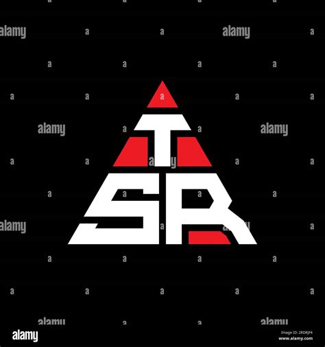 Tsr Triangle Letter Logo Design With Triangle Shape Tsr Triangle Logo