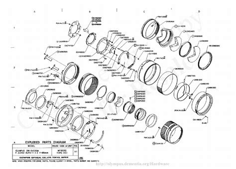 Olympus 85mm F20 Exploded Parts Diagram Service Manual Download