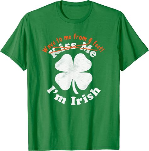 funny irish st patrick s day design for social distancing t shirt clothing